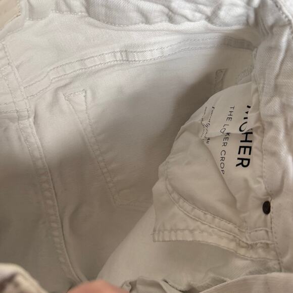 MOTHER Jeans The Looker Crop Jeans White Skinny 27 Fairest Of Them All - Picture 3 of 5